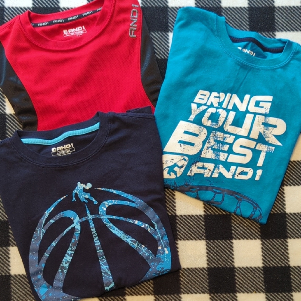 AND1 Red, Teal and Blue Short Sleeve Tees for Active Style 🩵❤️💙